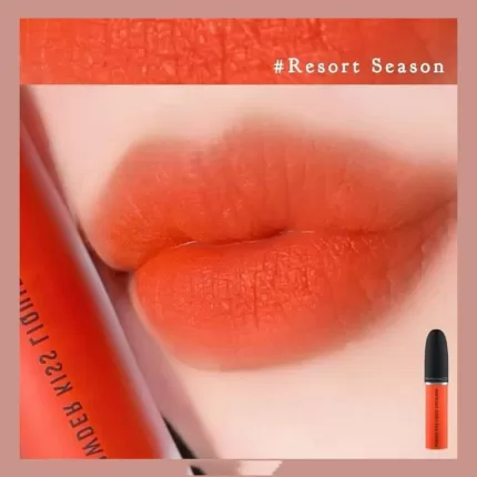 Son Kem Mac Powder Kiss Liquid Lipcolour 992 Resort Season Màu Cam Neon