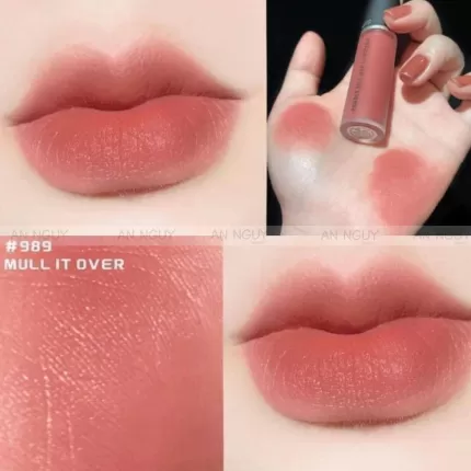 Son Kem Mac Powder Kiss Liquid Lipcolour Màu 989 Mull It Over Cam Hồng Đất