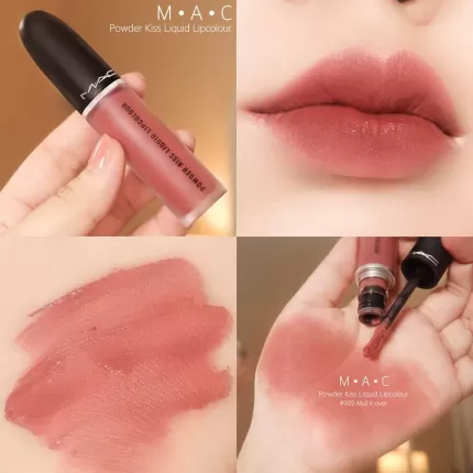 Son Kem Mac Powder Kiss Liquid Lipcolour Màu 989 Mull It Over Cam Hồng Đất