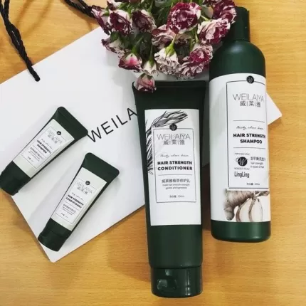 Bộ Dầu Gội Xả Gừng Weilaiya (Màu trắng)