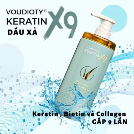 Bộ dầu gội xả Voudioty Keratin X9 Biotin & Collagen 500ml