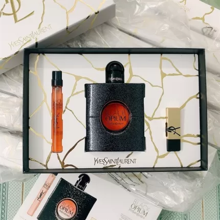 Bộ Quà Tặng  Nước Hoa Nữ Yves Saint Laurent YSL Black Opium EDP Gift Set 2023 3 Món