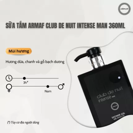 Sữa Tắm Hương Nước Hoa Nam Armaf Club De Nuit Intense Man Shower Gel