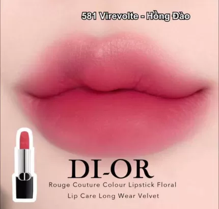 Son Dior Rouge Couture Colour Lipstick Velvet 581 Virevolte - Hồng Đào