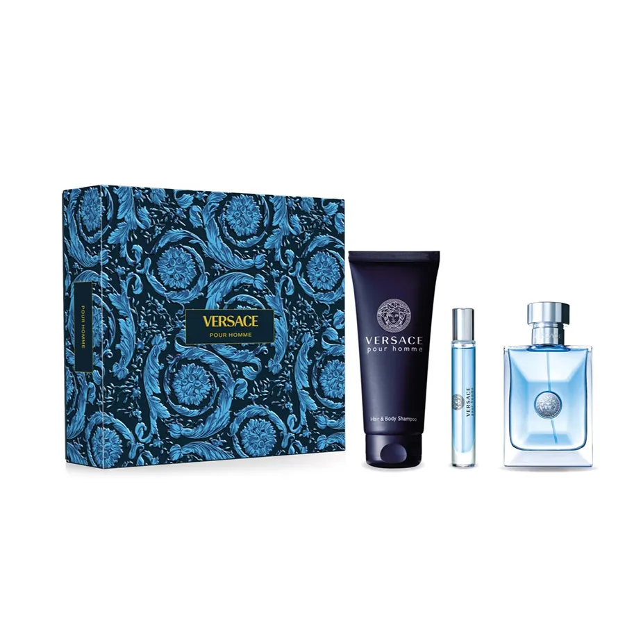 Bộ quà tặng nước hoa nam Versace Pour Homme (100ML + 150ML+ 10ML)