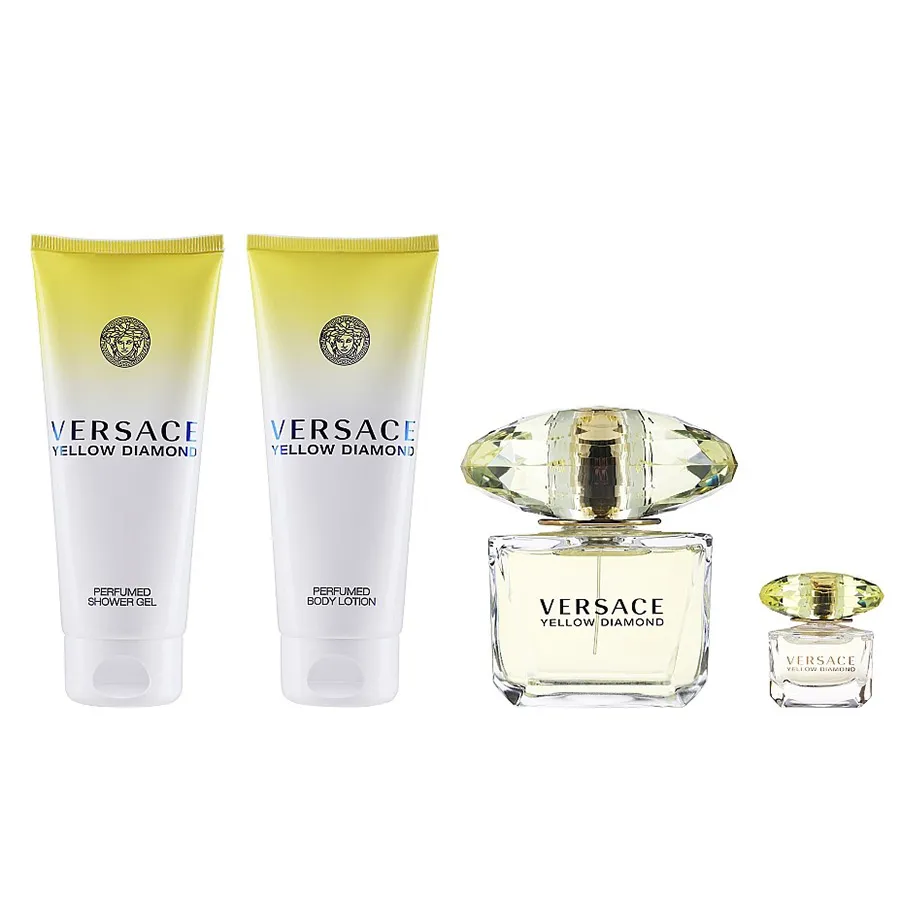 Bộ quà tặng Nước hoa nữ Versace Yellow Diamond EDT 4 Món